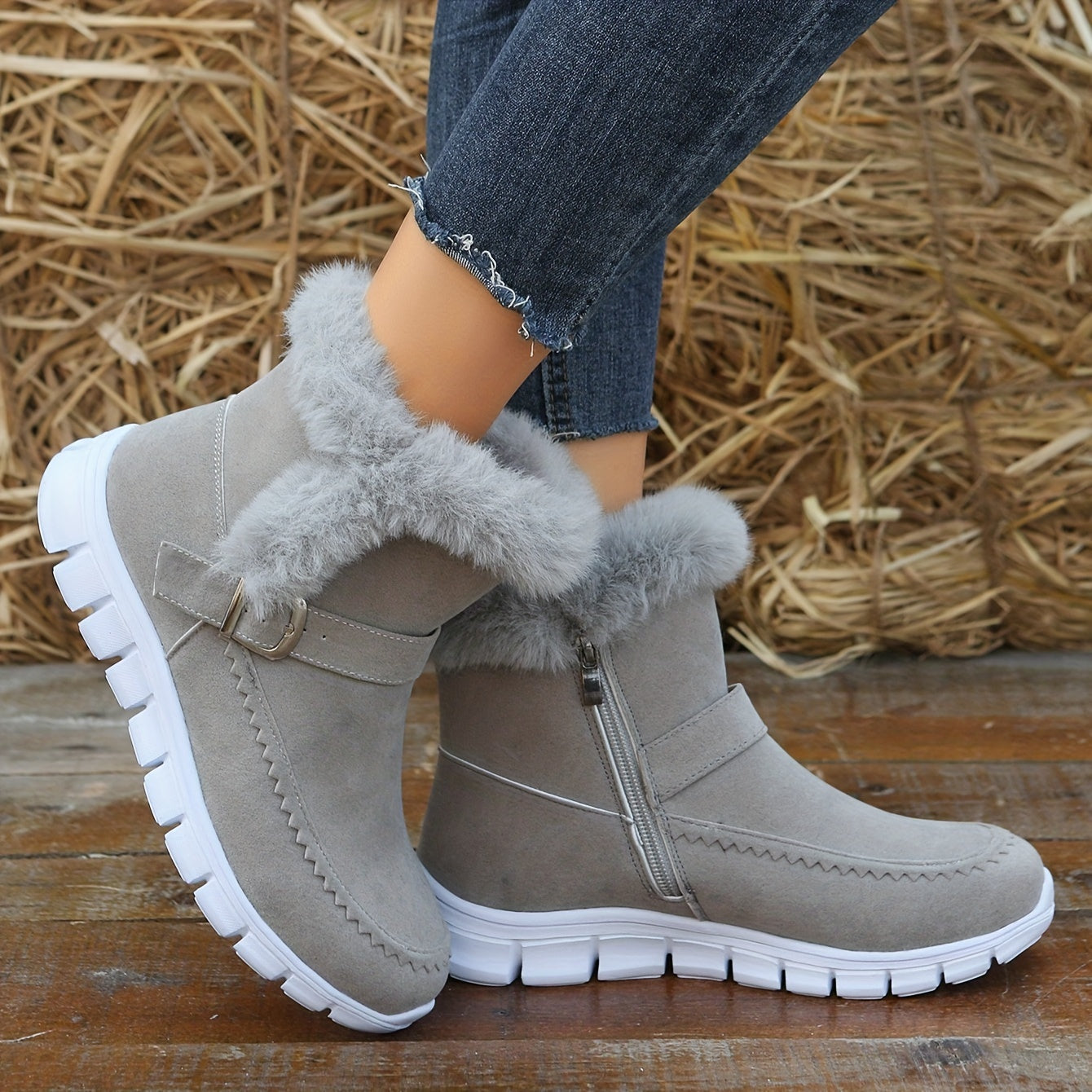 Warme Samt-Schneestiefel für Damen – Komfortabel und Stilvoll