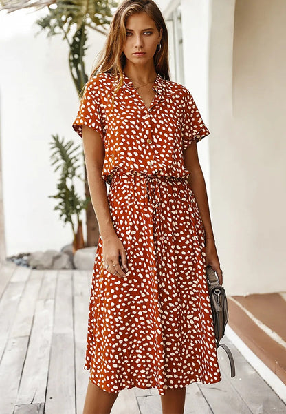 Daniella Midi Kleid – Elegant und Leicht für Sonnige Momente