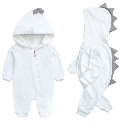 DinoBaby Jumpsuit – Weicher Overall mit Kapuze und Verspielten Rückendetails
