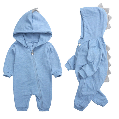 DinoBaby Jumpsuit – Weicher Overall mit Kapuze und Verspielten Rückendetails