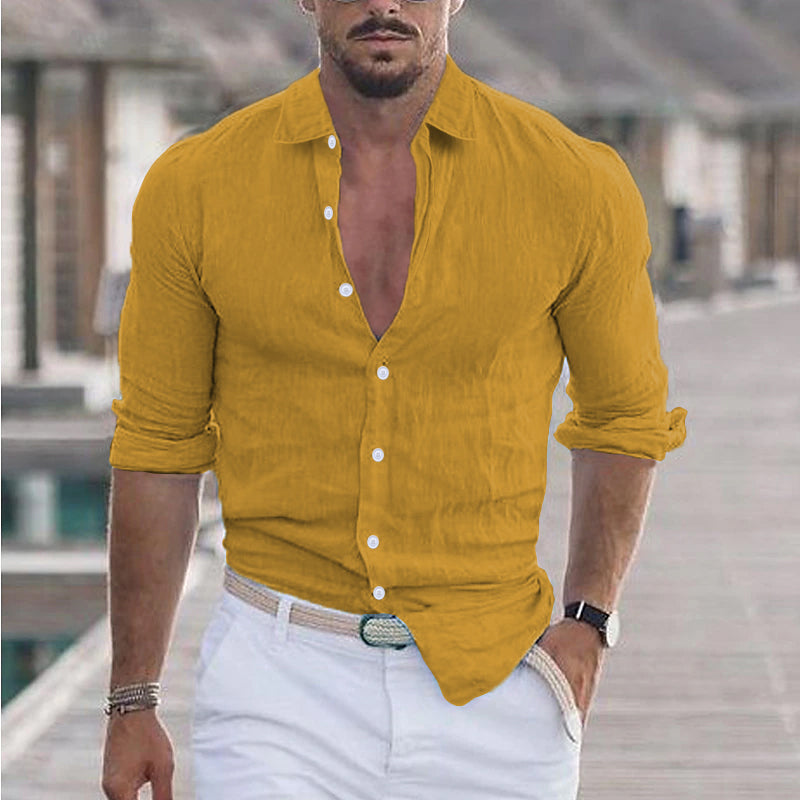 Breeze Luxe Leinen Hemd – Frisch und Komfortabel für Herren