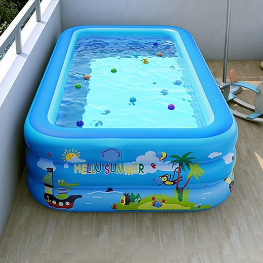 Ozean Splash Aufblasbares Kinderbecken – Dickes PVC für Spaß im Garten
