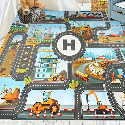 Bau und Abenteuer Spielteppich – Für Kleine Entdecker und Kreative Spieler