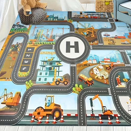Bau und Abenteuer Spielteppich – Für Kleine Entdecker und Kreative Spieler