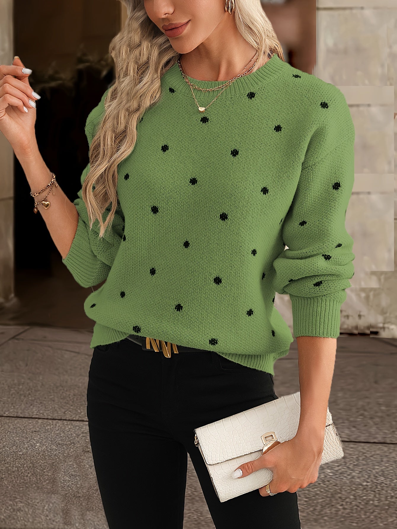 Zara Polka-Dot Pullover – Lässig und Stylisch für Damen im Herbst und Winter