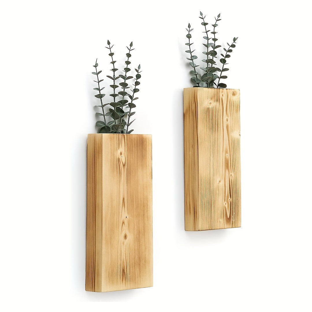 Rustikale Holz Wandvase – Natürliche Atmosphäre für jedes Interieur