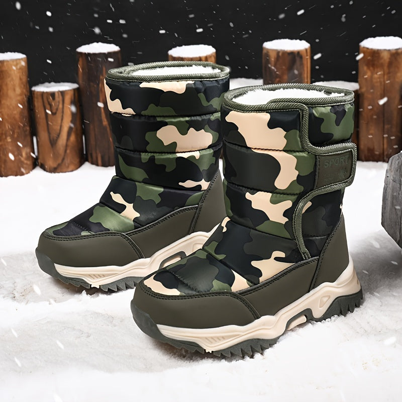 Trendy Camouflage Schneestiefel - Für Abenteurer