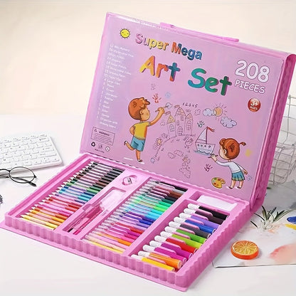 Komplettes 208-teiliges Kunstset – Professionelle Qualität für junge Kreative