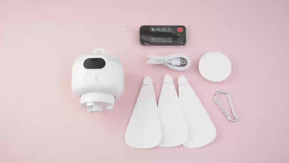 USB-Wiederaufladbarer Hängelüfter – Tragbar mit LED-Licht