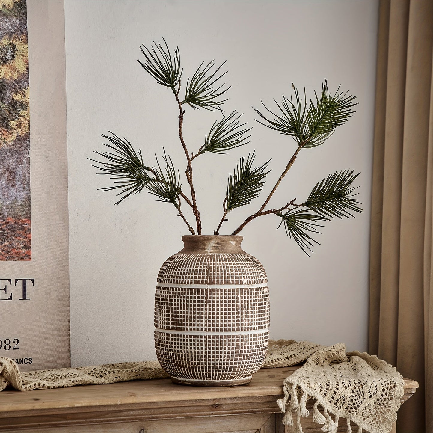 Rustikale Geometrische Vase – Natürliche Atmosphäre für dein Interieur