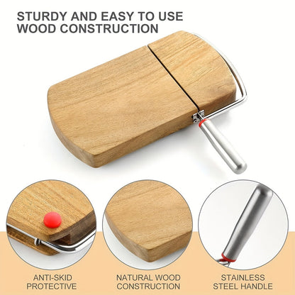 Artisan Acacia Käsemesser – Klinge aus Edelstahl auf elegantem Holzsockel