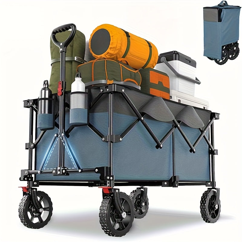 RuggedTrail Faltbarer All-Terrain-Wagen – 200L Kapazität und 200kg Tragfähigkeit