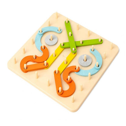 Kreatives Holz-Bastelset für Kinder - Formen und Farben entdecken