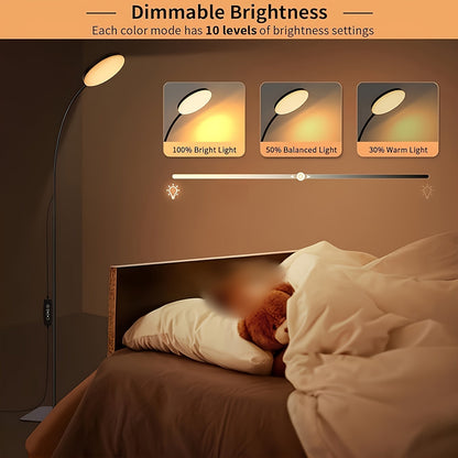 Flexible LED Stehlampe – Perfekt zum Lesen und Entspannen