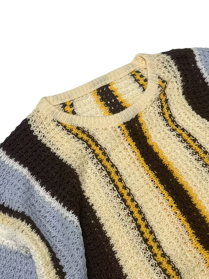 Lässiger Streifen Strickpullover – Bequem und Luftig