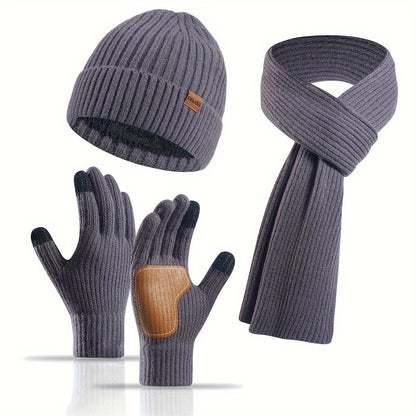 Fröhliches Winterset – Mütze, Schal und Handschuhe für Paare