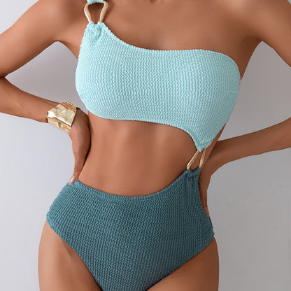 Elegantes Damen Ein-Schulter Badeanzug – Komfort und Design