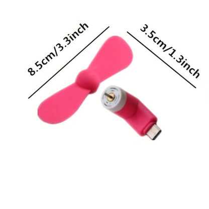 Mini tragbare Telefonventilatoren – Typ-C-Anschluss mit verstellbarem Winkel
