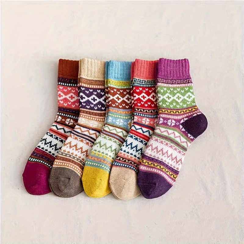 Lola Set von 5 Paar Wintersocken für Damen – Warm und Bequem für die Kalten Monate
