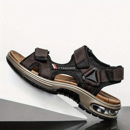 Premium Herren Leder Sandalen – Verstellbar und Mit Dämpfung