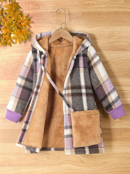 Mila Fleece Karierter Mantel für Kinder – Warm und Stylisch für den Winter