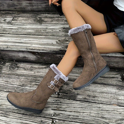 Flauschige Stiefel für Damen - Warm und Stilvoll für kalte Tage