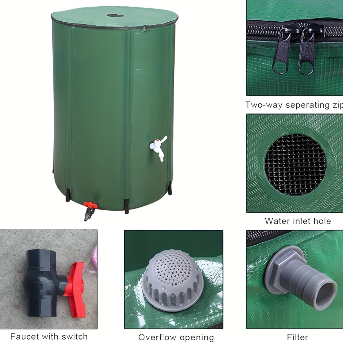 HydroPack Faltbares Wasserreservoir - 50L / 100L Robustes PVC-Wasserspeicher
