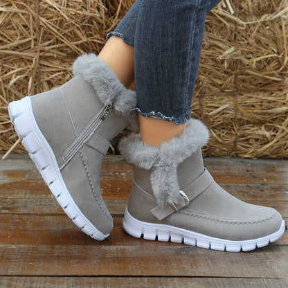 Warme Samt-Schneestiefel für Damen – Komfortabel und Stilvoll
