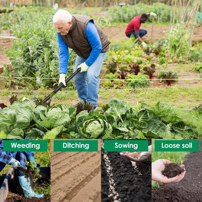 Edelstahl Ergonomisches Gartenwerkzeug mit Dreieckigem Kopf – Zum Unkrautjäten und Bodenbearbeitung