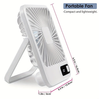Eritex Tragbarer Tischventilator – Zusammenklappbar mit 5 Geschwindigkeitsstufen