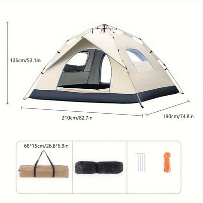 QuickCamp Zelt - Schnell aufzubauendes Zelt mit UV-Schutz für 4 Personen
