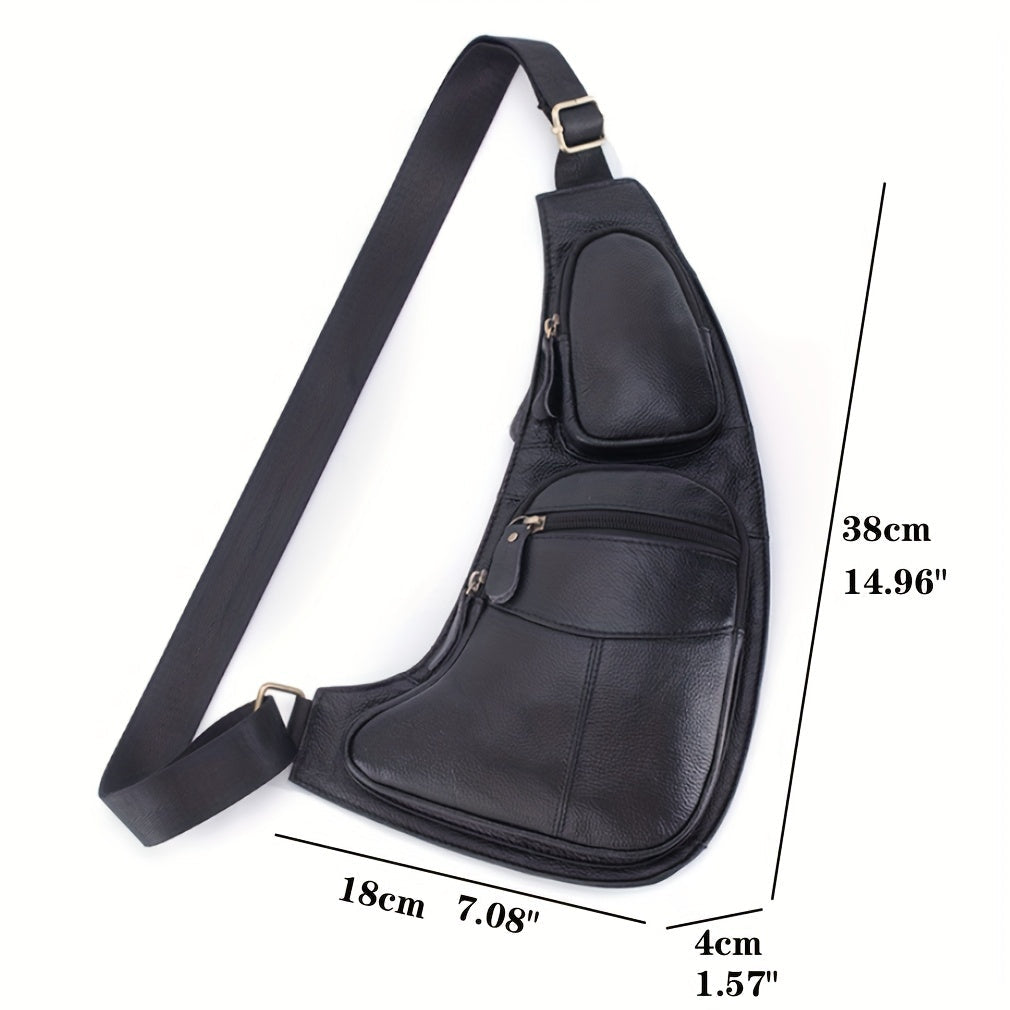 Vintage Klassische Leder Slingtasche – Kompakt und Langlebig