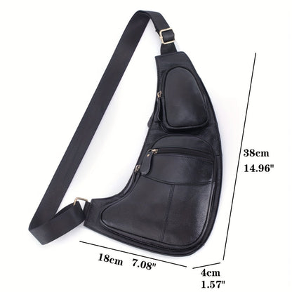 Vintage Klassische Leder Slingtasche – Kompakt und Langlebig