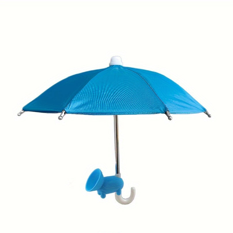 MiniSmart Regenschirm – Smartphone Sonnen- und Regenschutz mit Saugnapfhalter