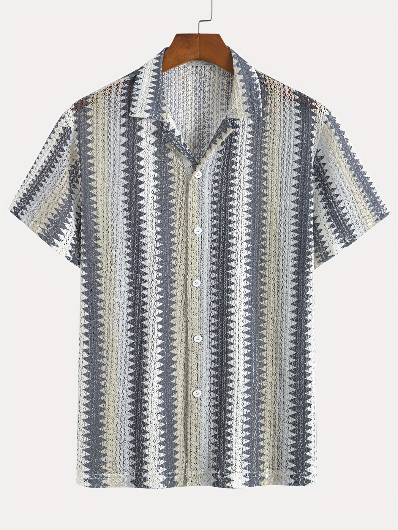 Herren Sommer Casual Kurzarmshirt – Gewebter Stoff für einen Frischen Look