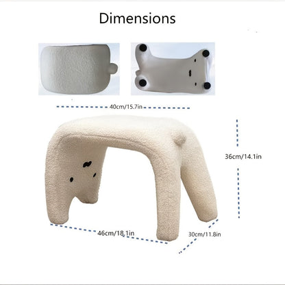 Katzenförmiger Plüschhocker – Gemütliches und Funktionales Design