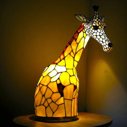Lebendige Buntglas Tierlampen – Künstlerische Tischdekoration