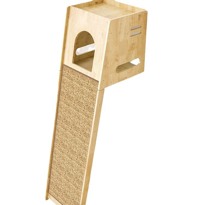 NatureClimb Holz Katzenhaus – Kompaktes und Verspieltes Möbelstück