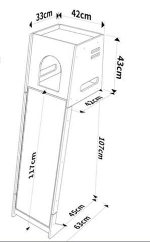 NatureClimb Holz Katzenhaus – Kompaktes und Verspieltes Möbelstück