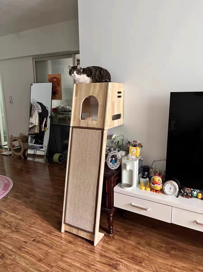 NatureClimb Holz Katzenhaus – Kompaktes und Verspieltes Möbelstück