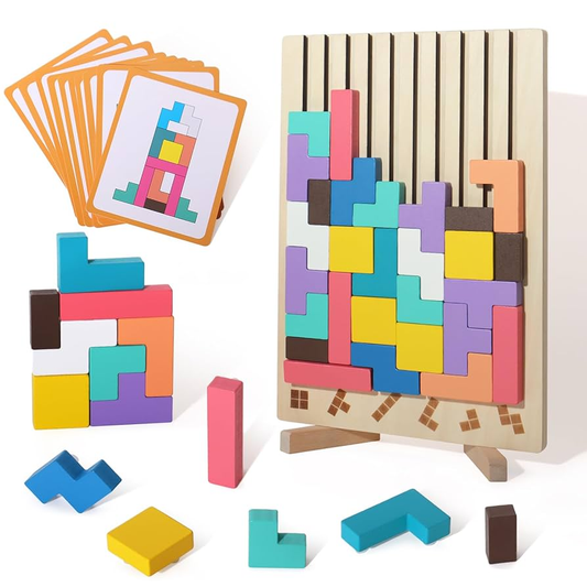 Kinder Holz Tetris Puzzle – Lehrreich und Kreativ