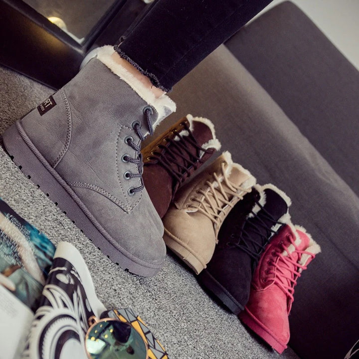Victoria Winterboots - Bequeme Wildleder Boots mit Fleece Futter