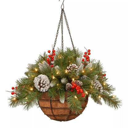 Weihnachtlicher Hängekorb