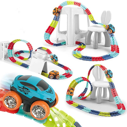 Bunte flexible Rennbahn – Spaß und Kreativität