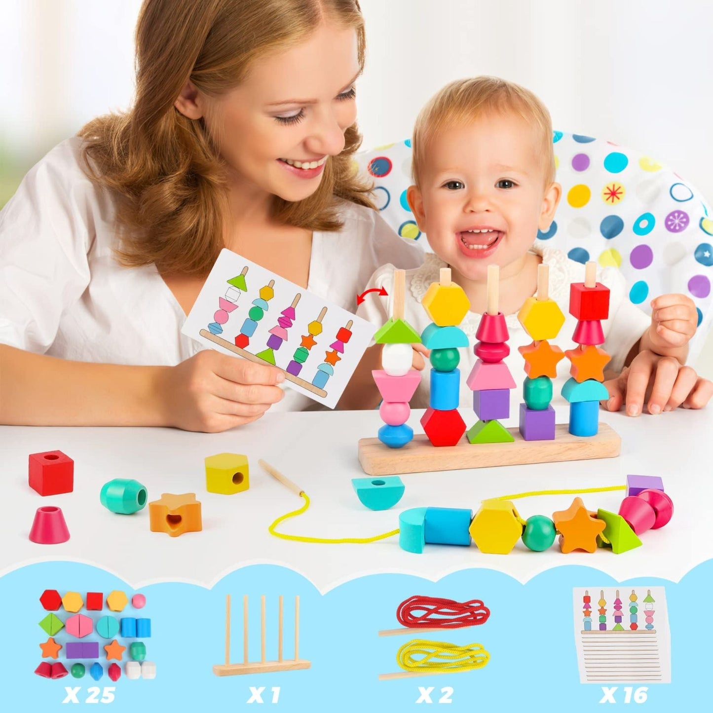 Kreative Stapelbausteine Set – Montessori-Spielzeug für Kinder