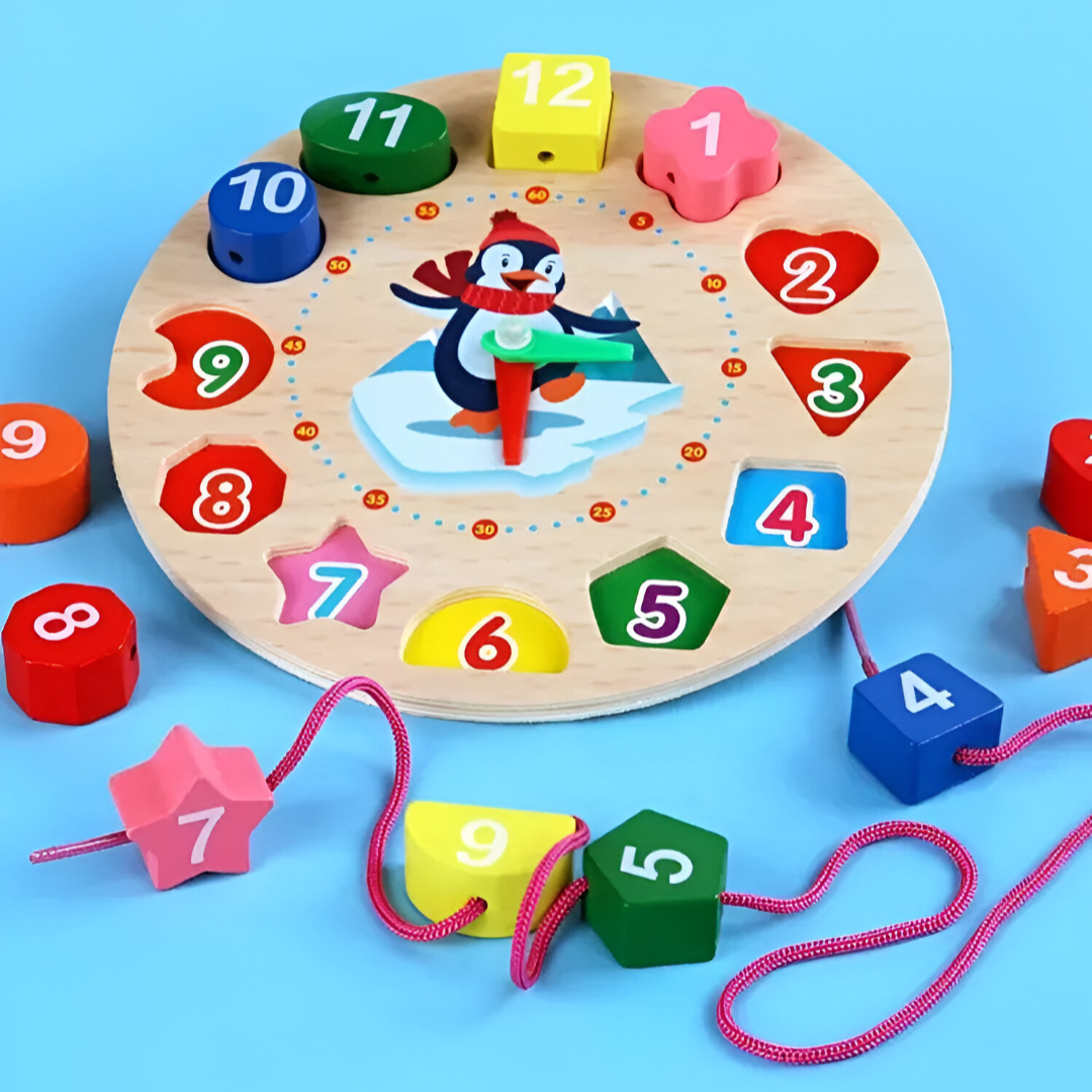 TijdLeraar – Holz Uhr für Lehrreichen Spielspaß