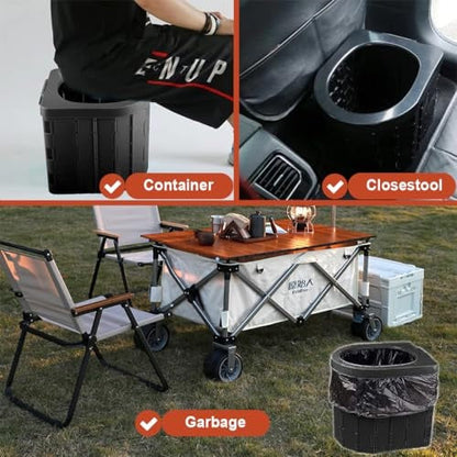 Zusammenklappbares Campingtoilet – Stabil & Tragbar