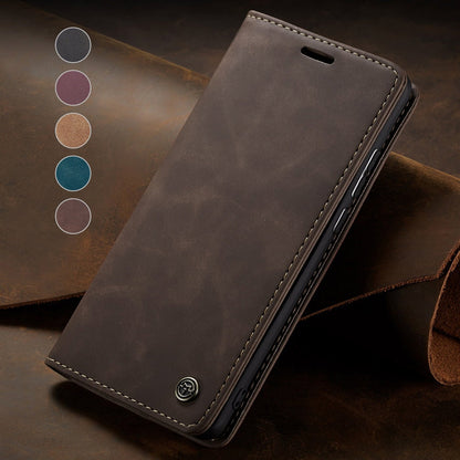 iPhone Leder Flipcase – Magnetisch & Funktional
