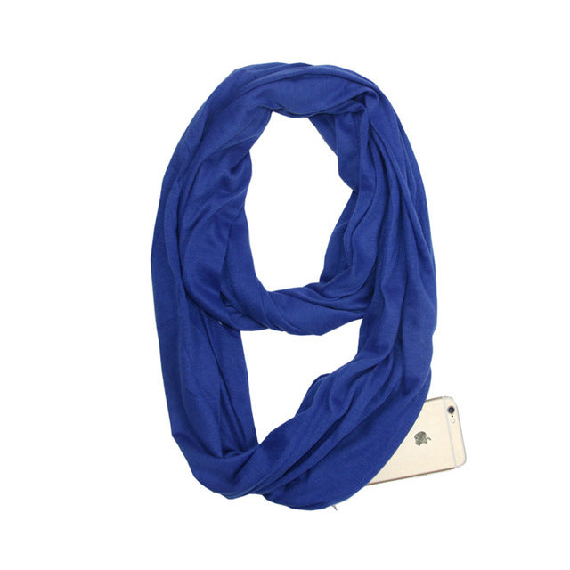Reissjaal mit Versteckter Tasche – Infinity Stil & Sicherheit in Einem