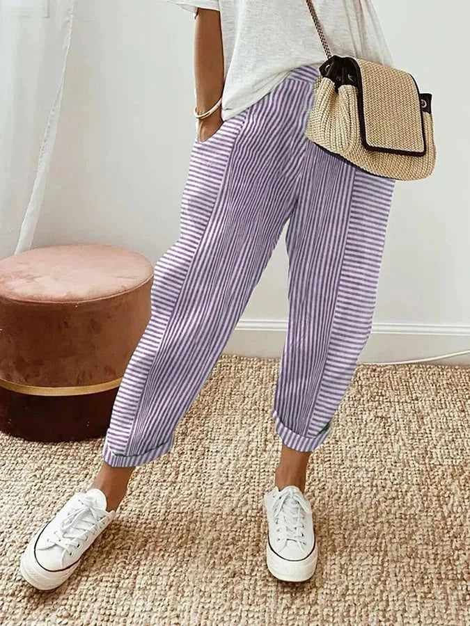 Mila Gestreifte Hose – Für einen trendigen und komfortablen Look
